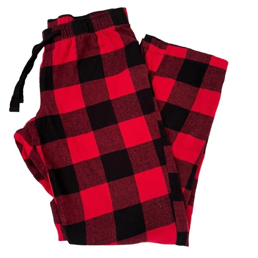 Old Navy Flannel PJ Bottoms Buffalo Plaid Red and Black Size XS